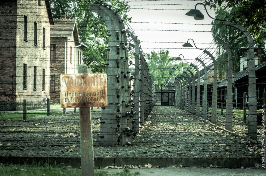 Лагерь Аушвиц в городе Освенцим, Польша